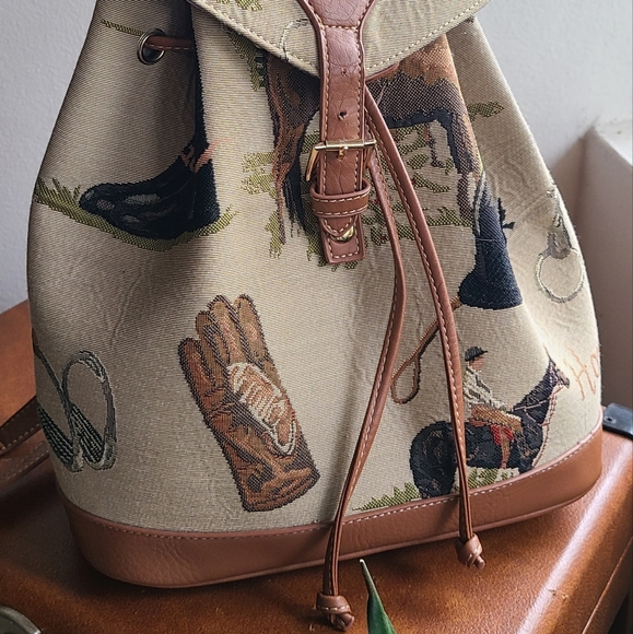 Horse Equestrian Backpack vintage Style - Picture 8 of 12